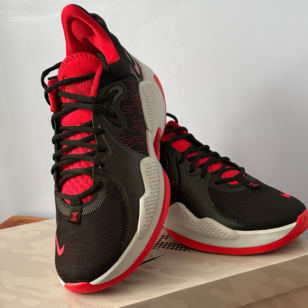 Nike PG 5 Black and University Red